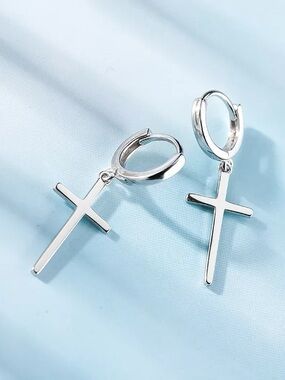 Cross Earrings sterling silver